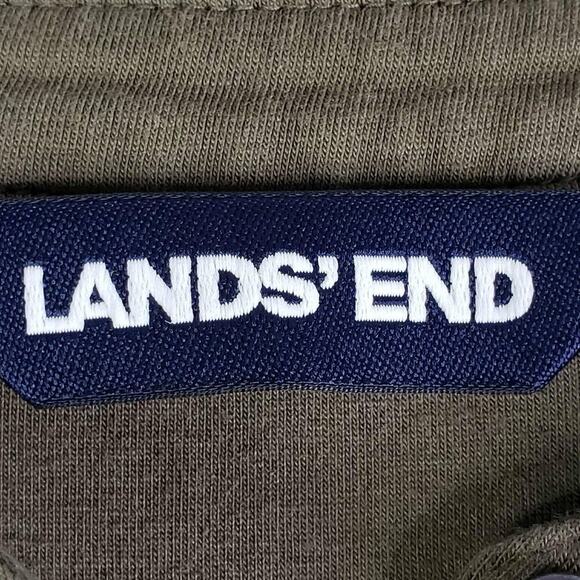 Lands End Shirt Long Sleeve Women’s Plus Size 2X Green Button Up Cotton - Picture 5 of 9